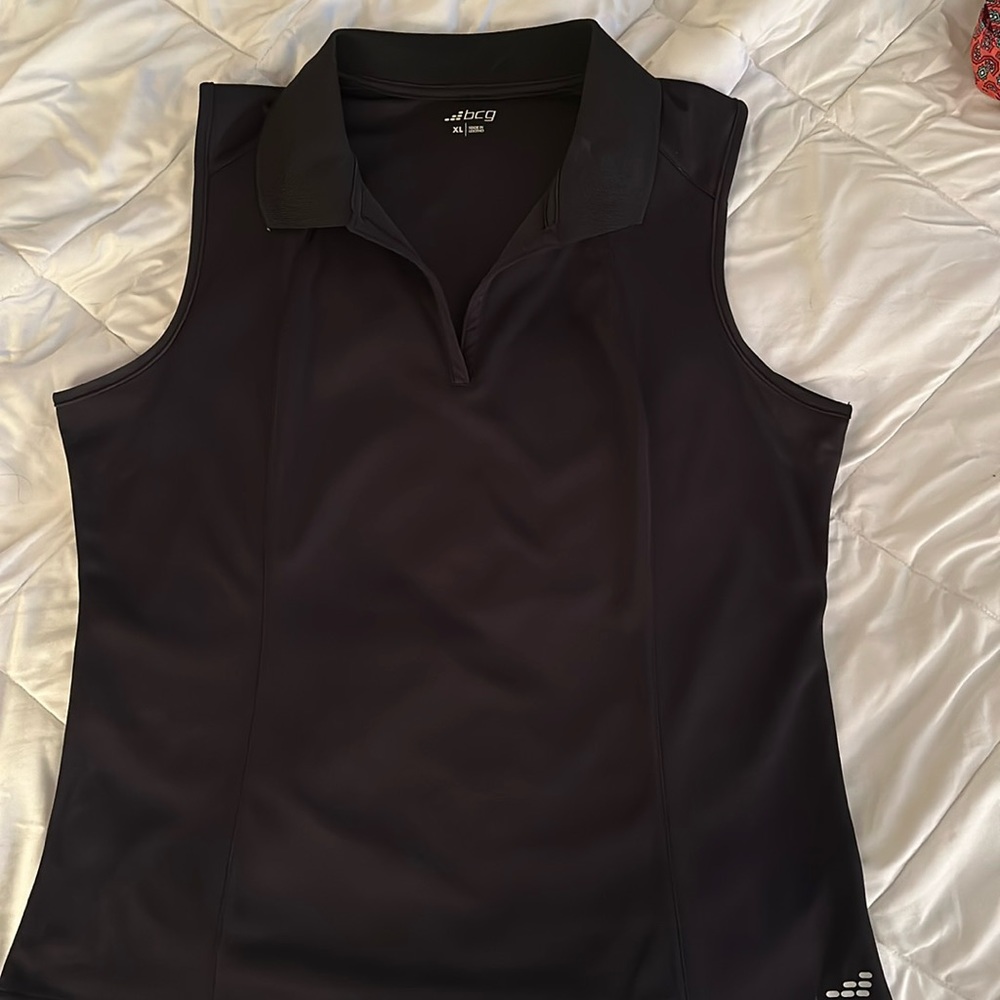 Women’s Sleeveless Golf Shirt Black